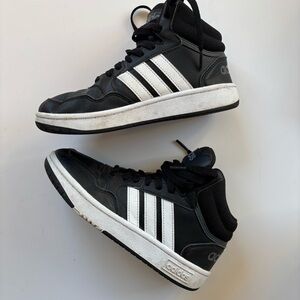 Adidas Kids Black and White Sneakers